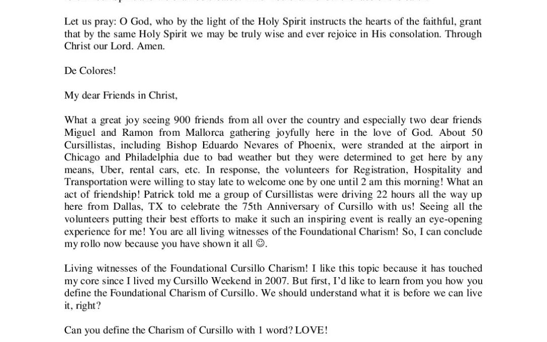 Living Witness of the Foundational Charism [Hoang Tran]