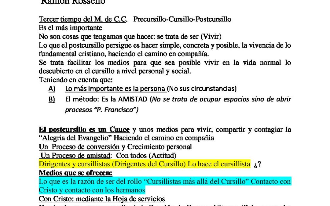 Postcursillo – Ramon Rossello (1)