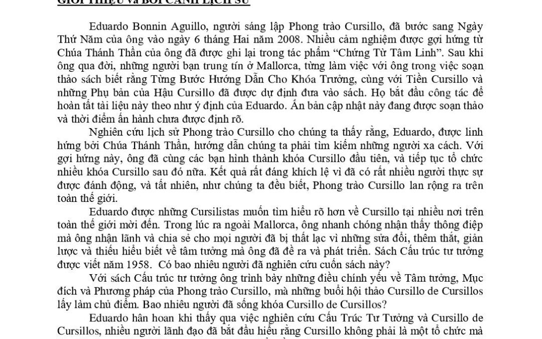 Step by Step Cursillo – Viet